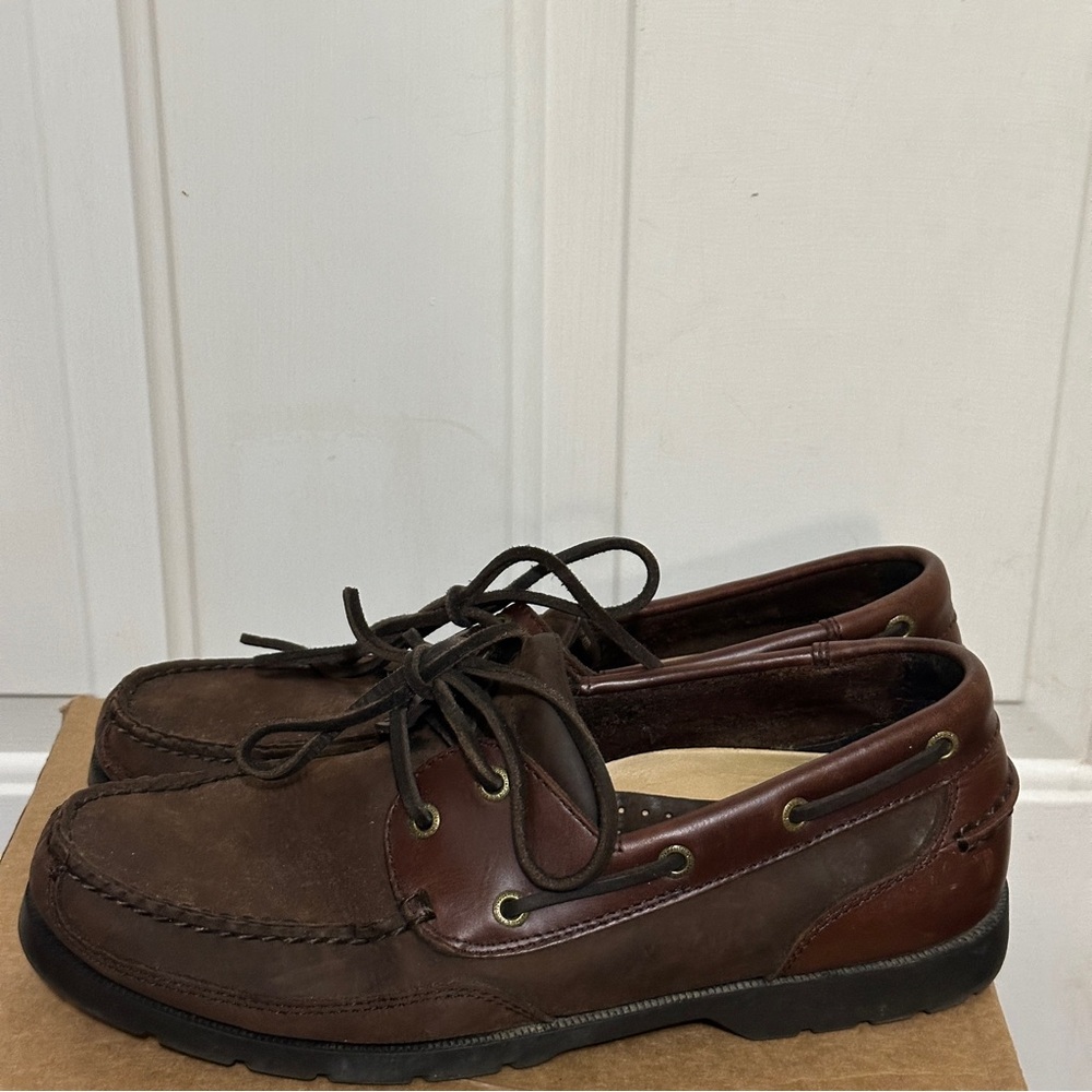 Freeman Men’s 10M Morgan Boat Slip On Leather Shoes - Brown FMC-4222 New W/O Box